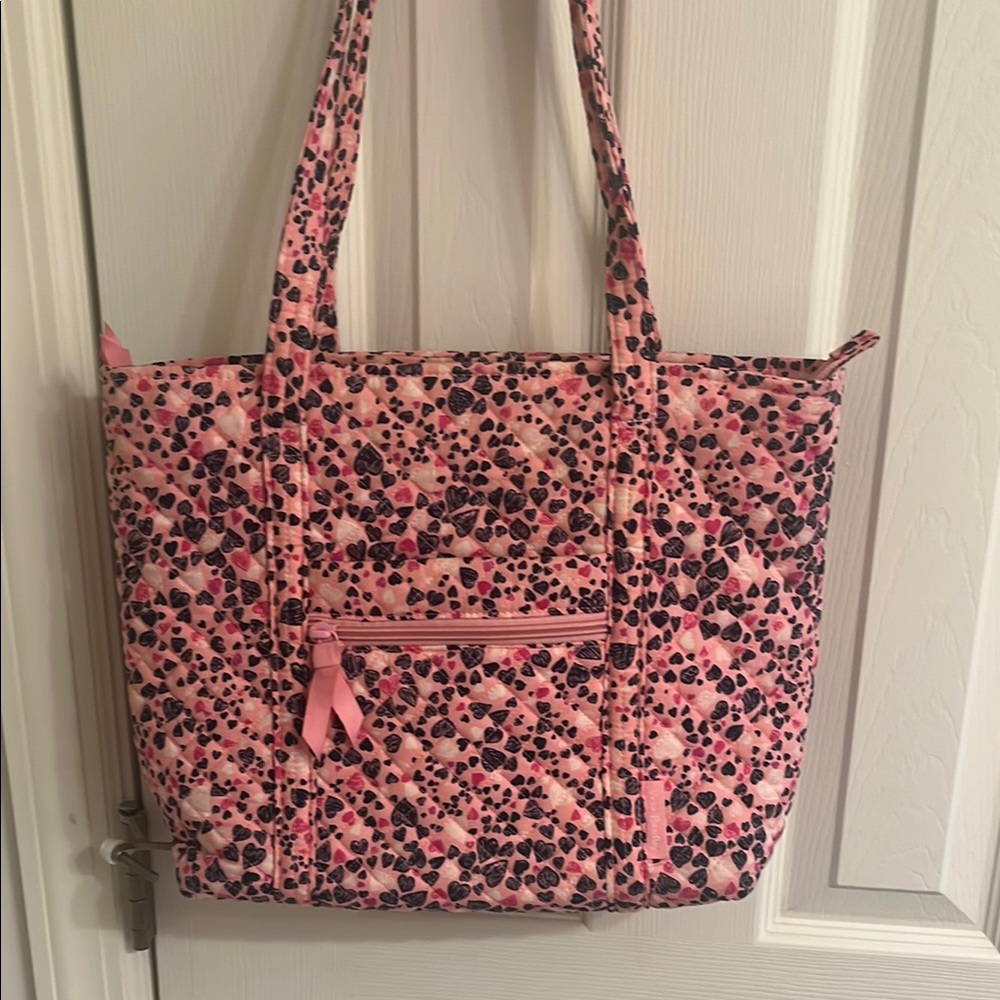 Vera Bradley Pink and Black Floral Shoulder Bag